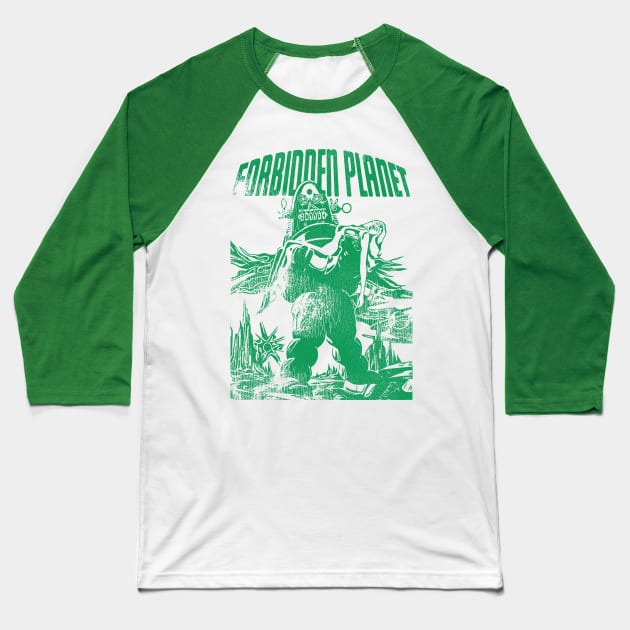 Forbidden Planet / Retro 50s Sci Fi Film Baseball T-Shirt by darklordpug